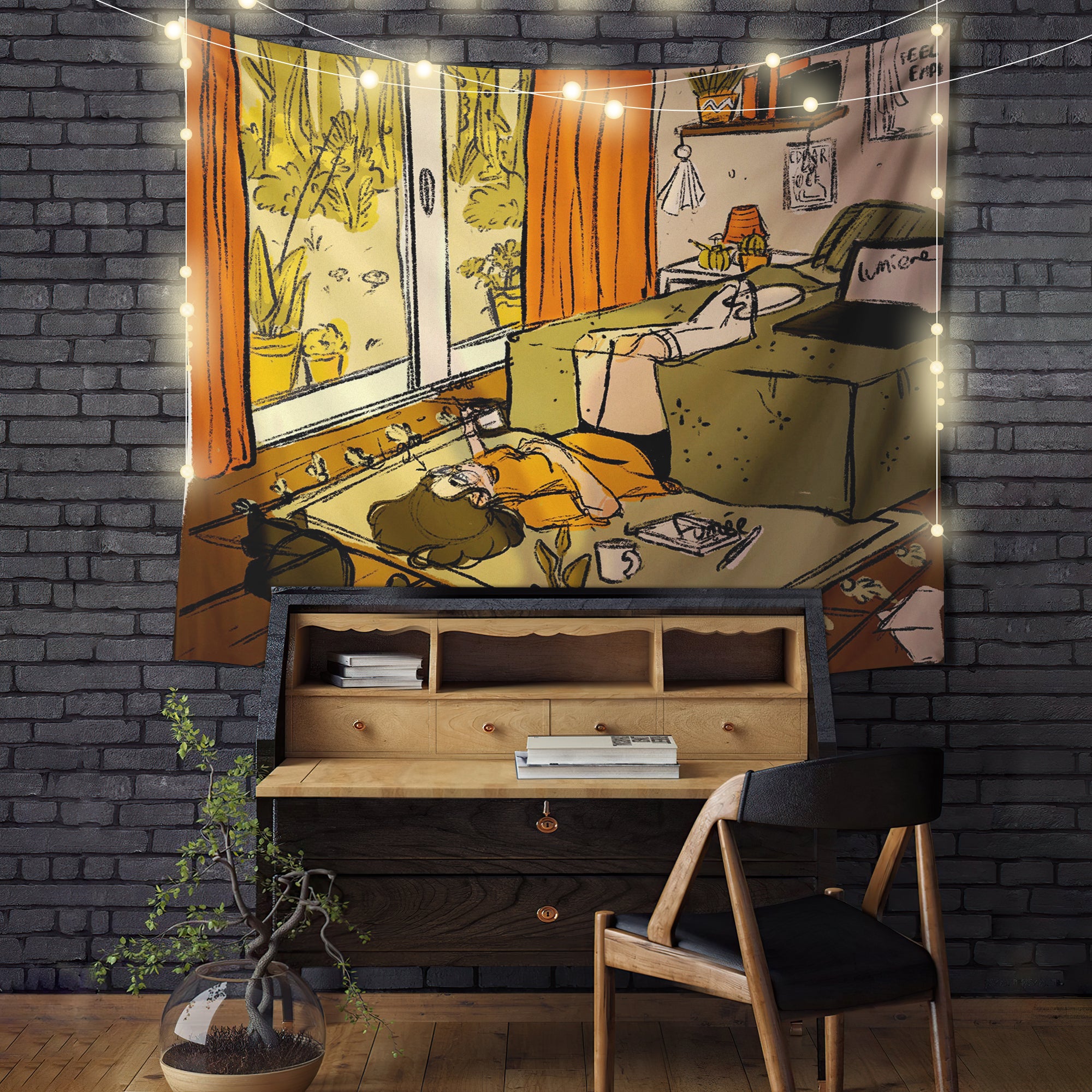 Chill Tapestry Wall Art for Room Decor Chill Girl Tapestry