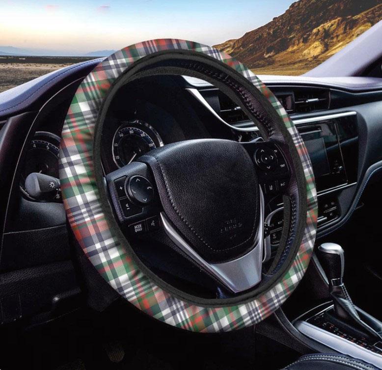 Christmas Plaid Steering Wheel Cover - Madras Print 7212