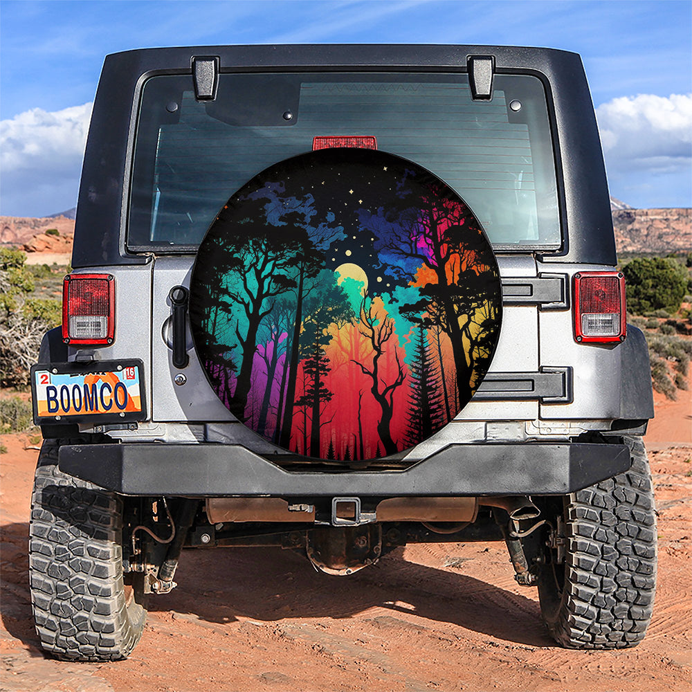 Colorful Camping Jeep Spare Tire Covers – Gift for Campers