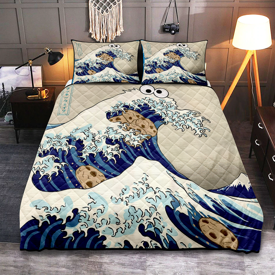 Great Wave Cookie Quilt Bed Set for Stylish Bedroom Decor