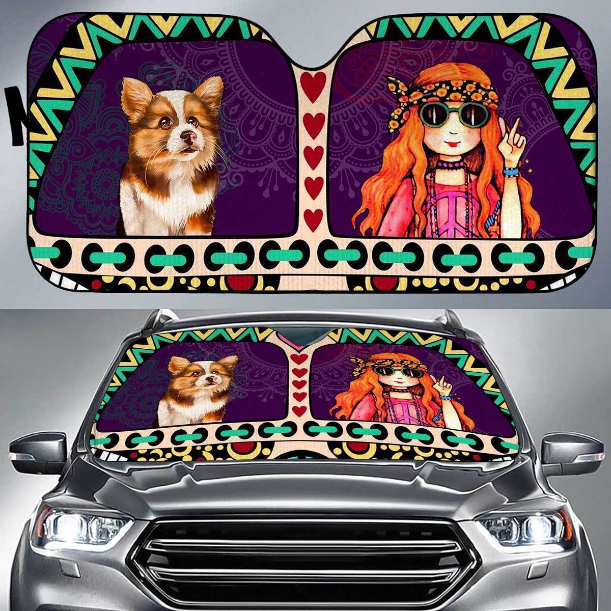 Corgi Auto Sun Shade - Peaceful Gifts Ideas for Corgi Lovers 2023