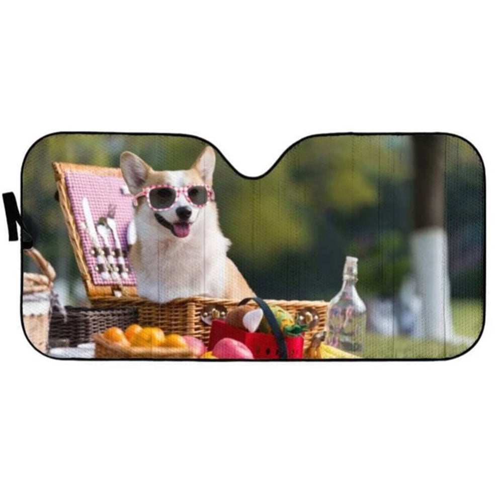 Custom Corgi Auto Sun Shades for Windshield - Picnic Gift Decor