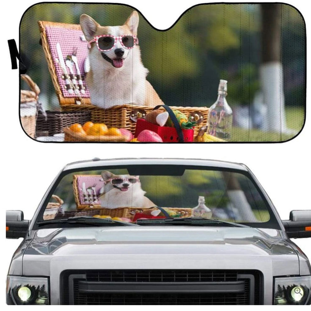 Custom Corgi Auto Sun Shades for Windshield - Picnic Gift Decor