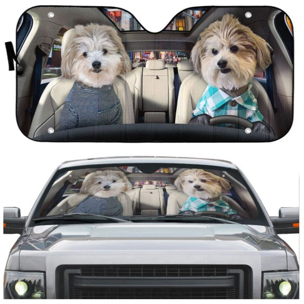 Cute Shih Tzu Puppies Custom Auto Sun Shades for Car Windshields