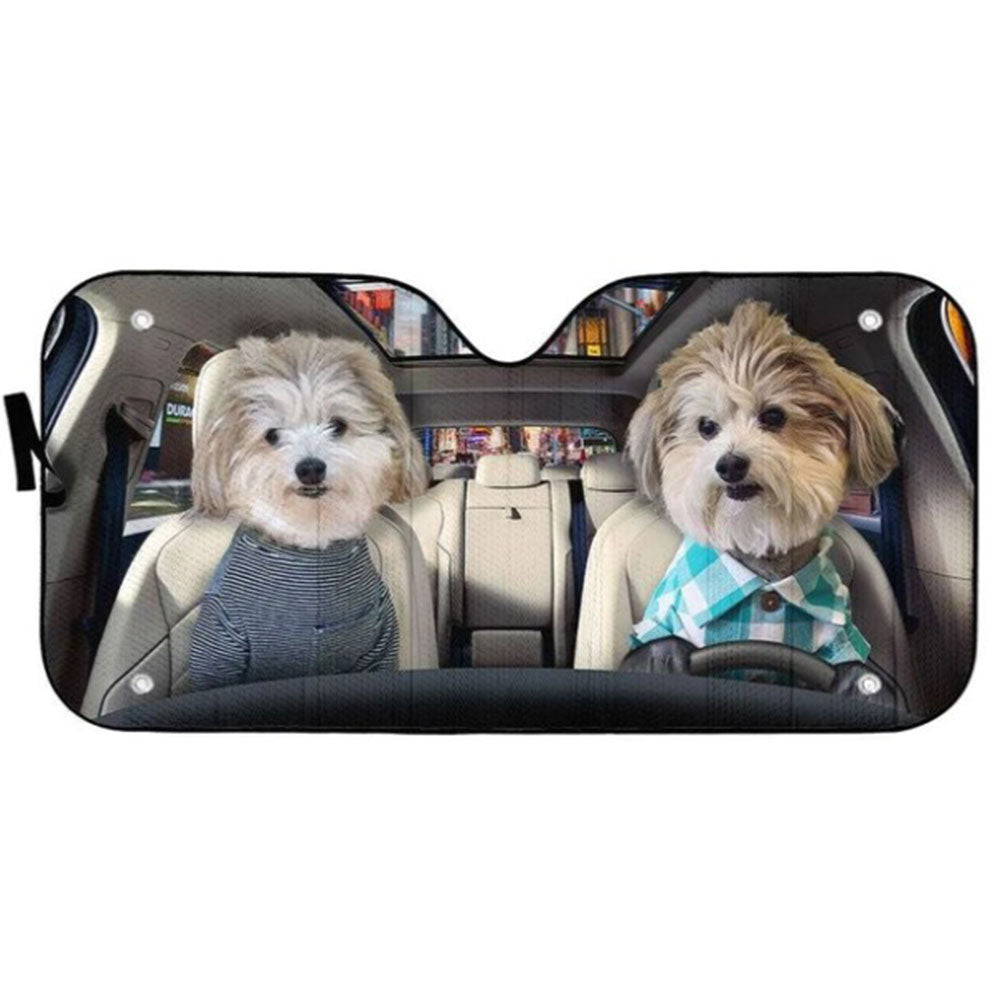 Cute Shih Tzu Puppies Custom Auto Sun Shades for Car Windshields