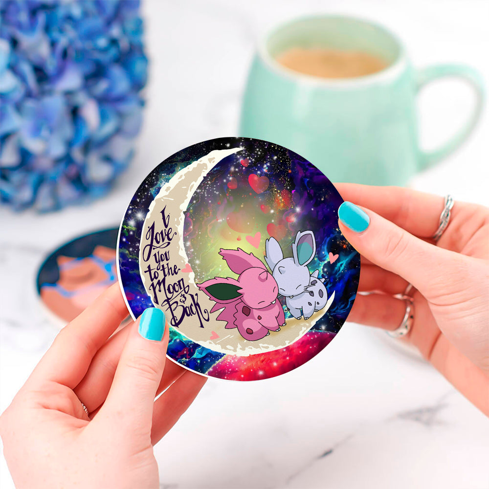Couple Pokemon Love You To The Moon Galaxy Coasters