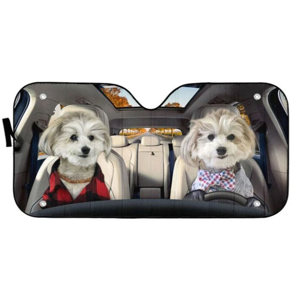 Shih Tzu Puppies Car Sun Shades Auto Windshield Accessories Gift