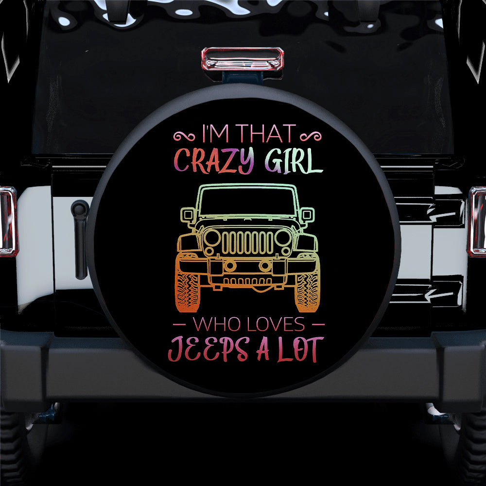 Jeep Tire Covers for Campers - Crazy Girl Love Design Gift