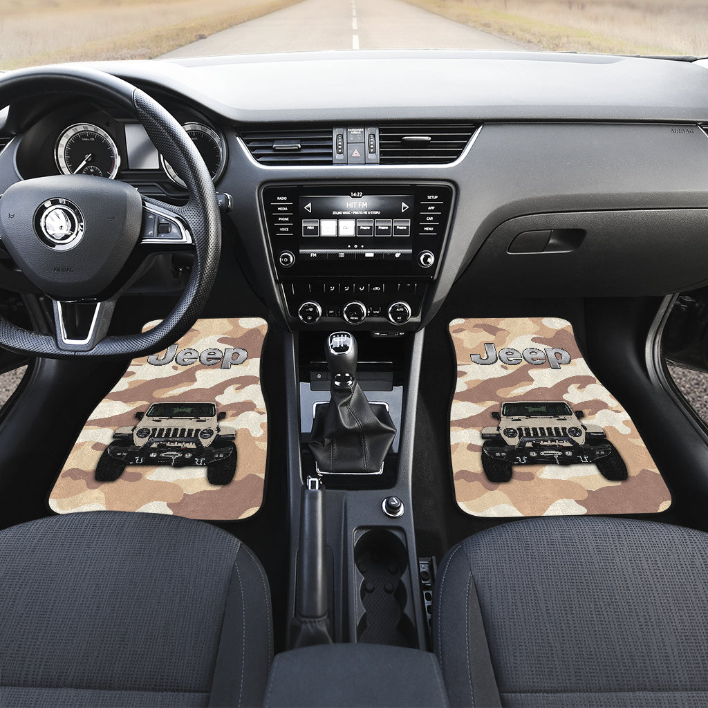 Cream White Camouflage Car Floor Mats for Jeep Accessories
