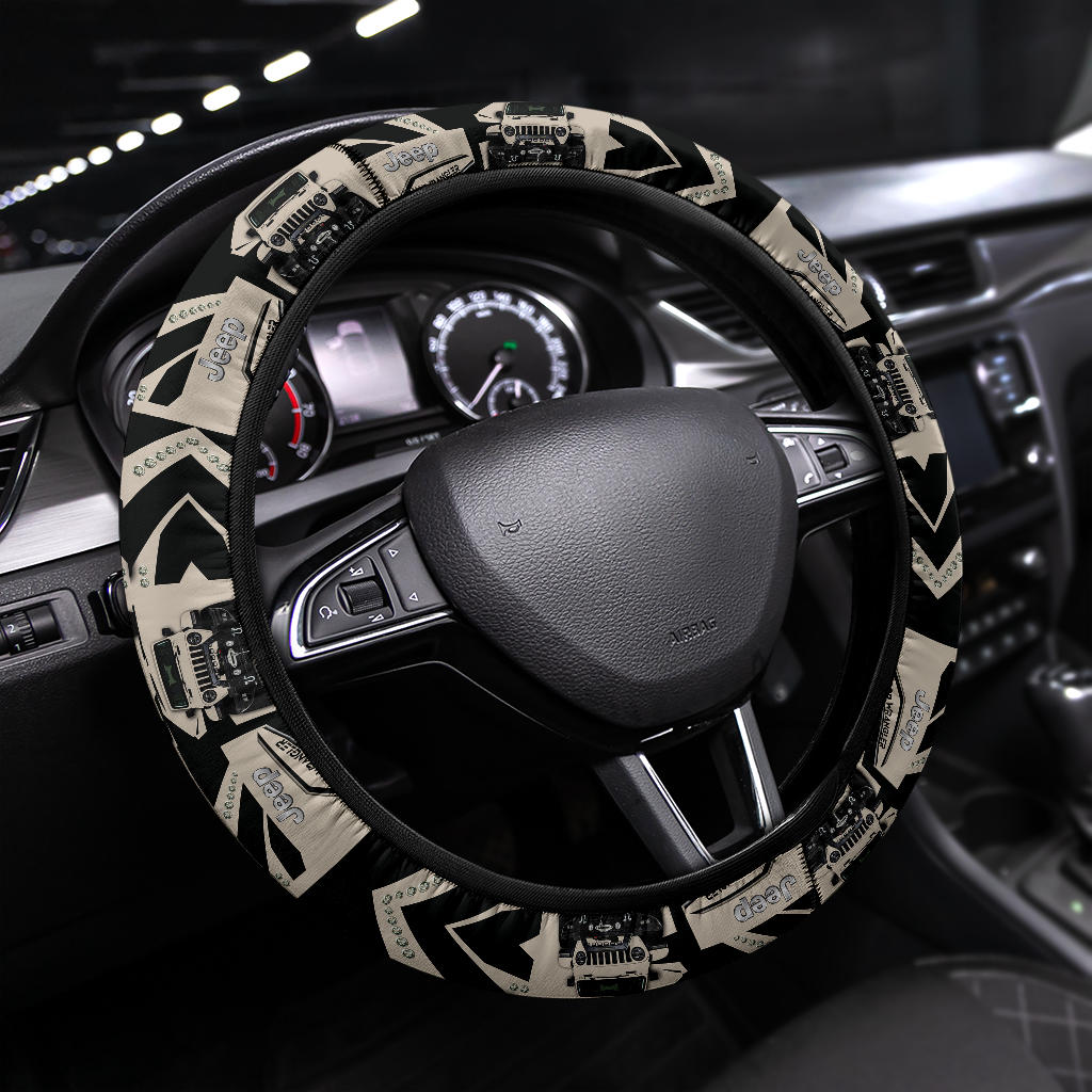 Cream White Jeep Steering Wheel Cover for Cars