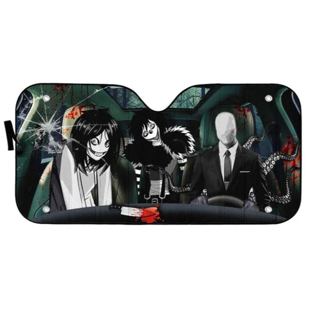 Creepypasta Auto Sun Shades Custom Windshield Accessories Gift