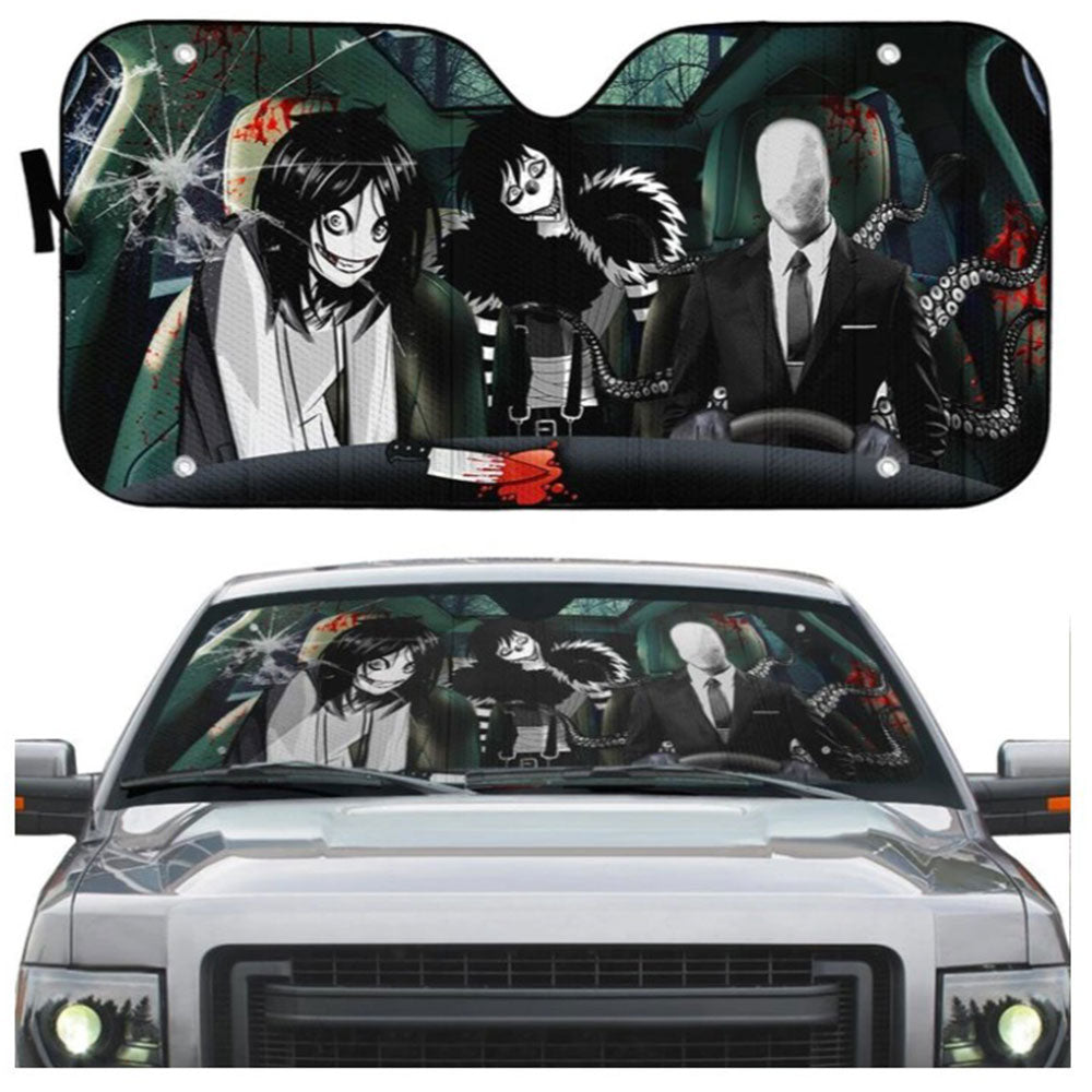 Creepypasta Auto Sun Shades Custom Windshield Accessories Gift