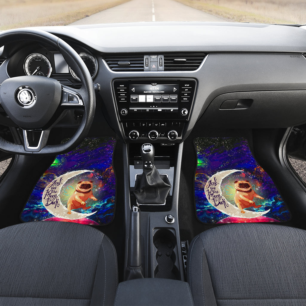 Bull Dog Love You To The Moon Galaxy Car Floor Mats Accessories