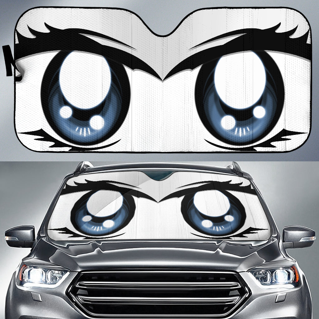 Cute Cartoon Eyes Auto Sun Shades for Car Windshield Protection