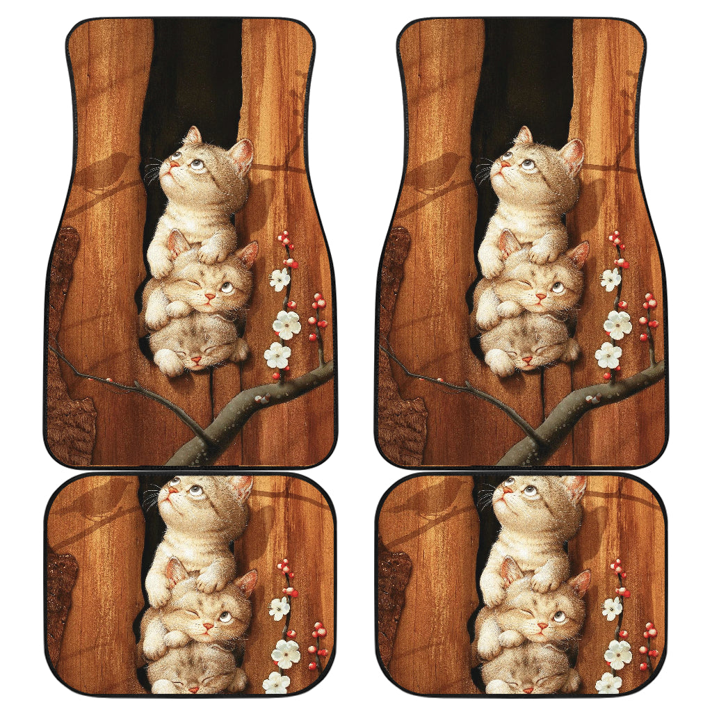 Adorable Cat-Themed Car Floor Mats for Car Accessories