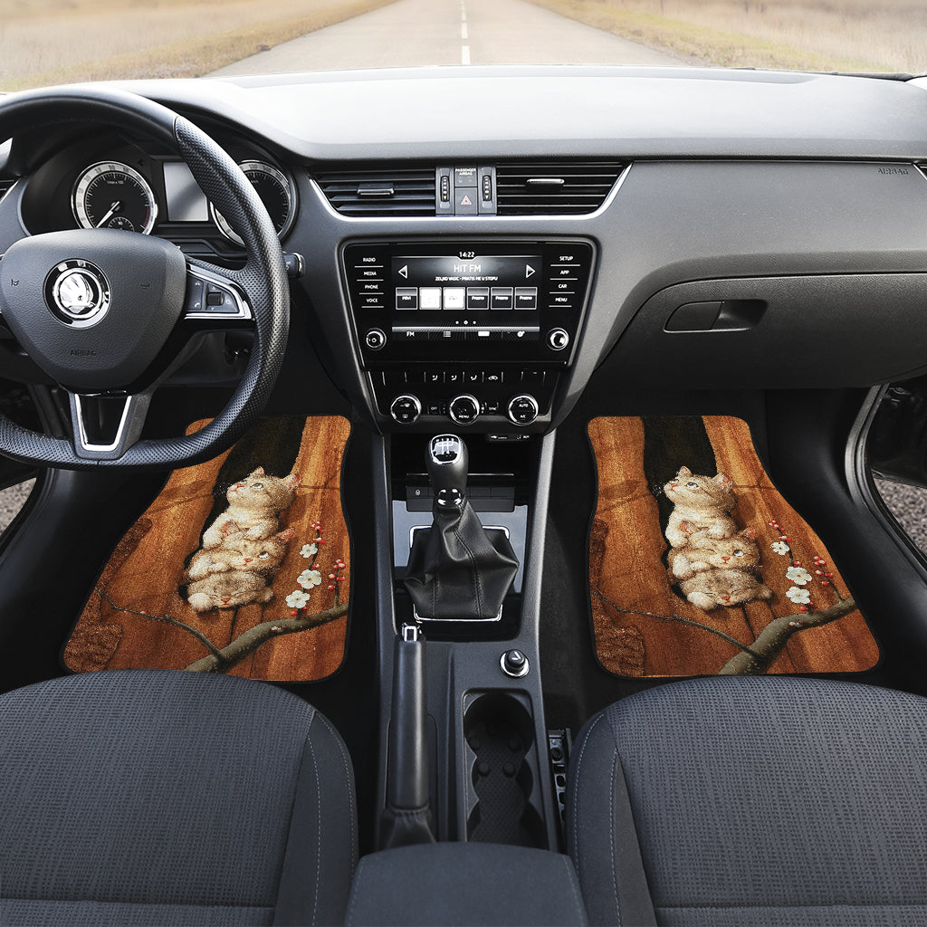 Adorable Cat-Themed Car Floor Mats for Car Accessories
