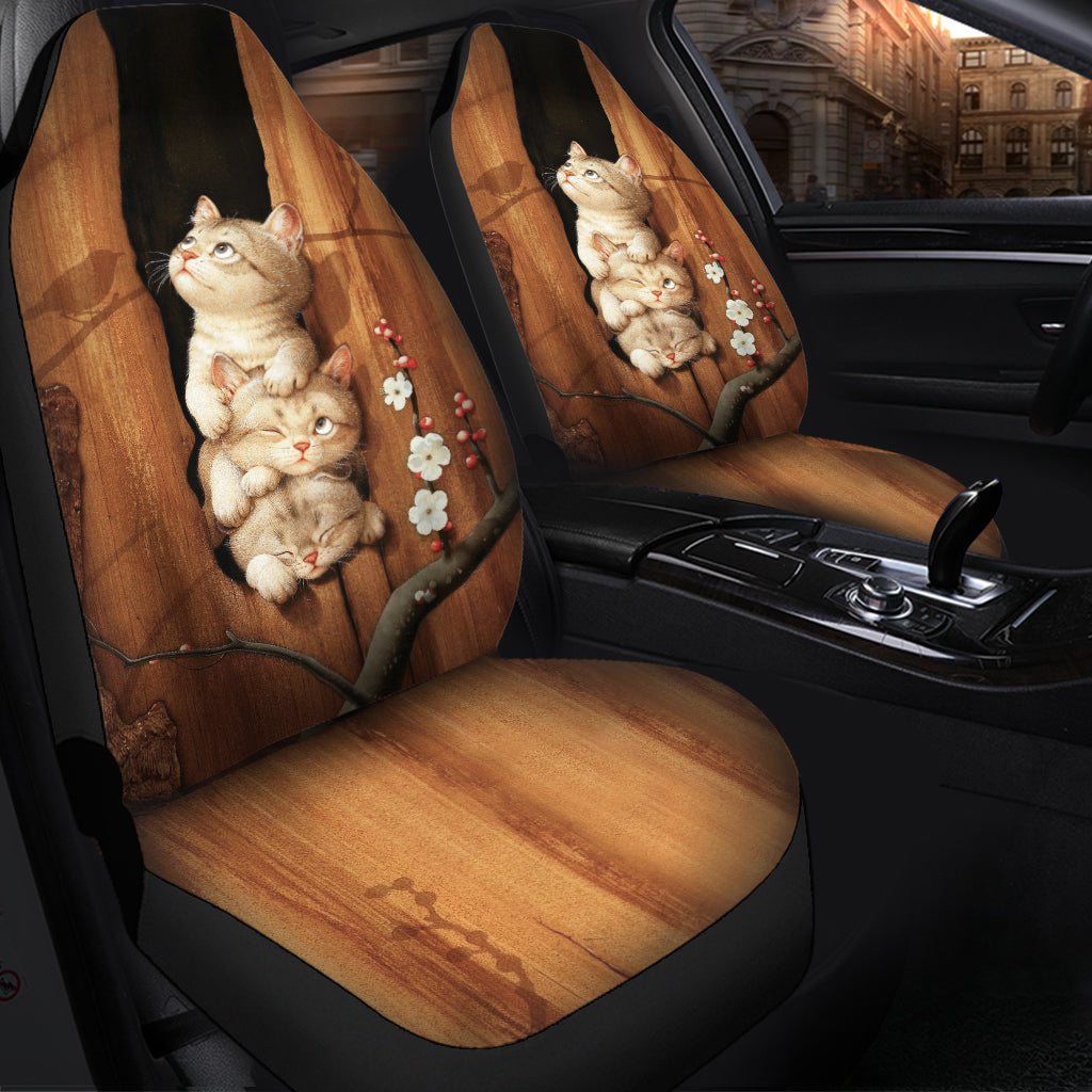 Cute Cats Car Seat Cover for Pets in Tree Design Cute