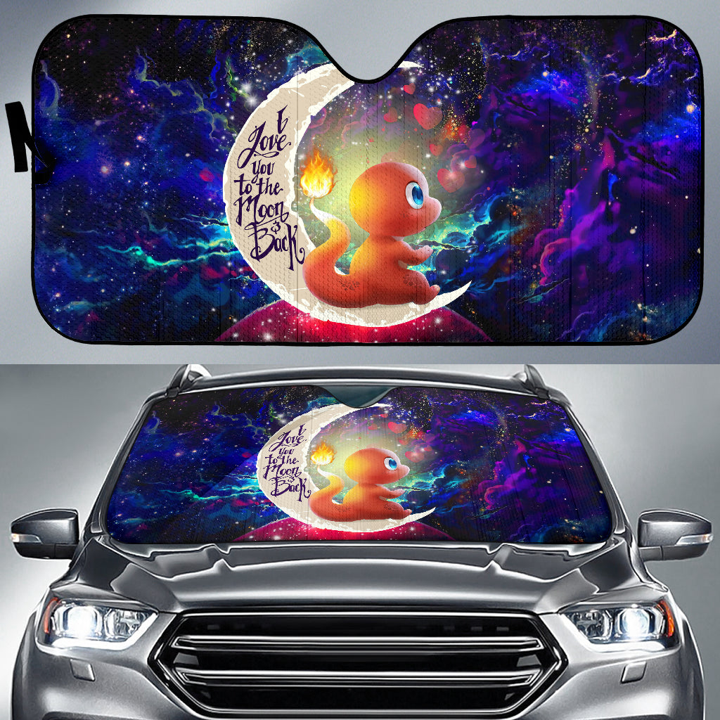 Charmander Pokemon Galaxy Sunshades for Car - Love You To The Moon