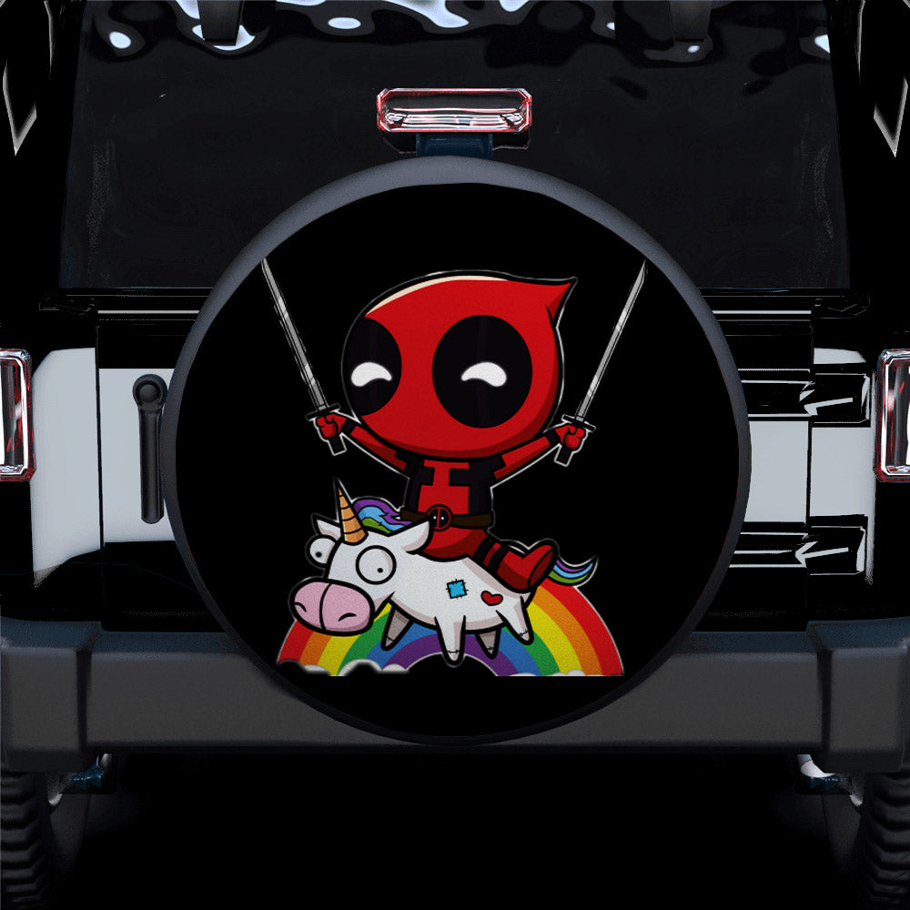 Deadpool Unicorn Jeep Spare Tire Covers - Cute Gift for Campers