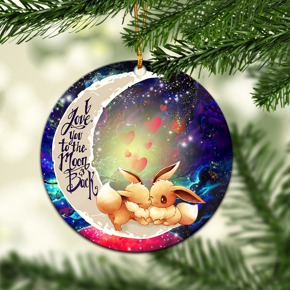 Eevee Pokémon Couple Ornament Love You to the Moon Galaxy Gift