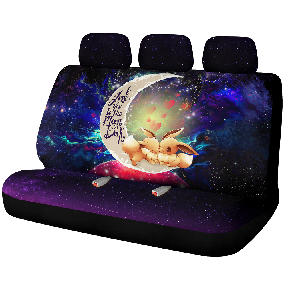 Eevee Pokemon Love You To The Moon Galaxy Premium Car Back Seat Covers