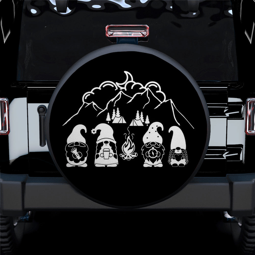 Cute Gnome Camping Jeep Spare Tire Covers Gift for Campers