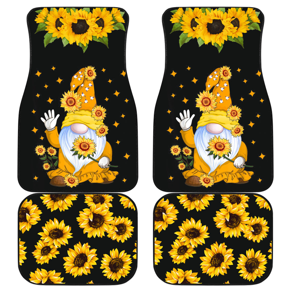 Sunflower Gnome Car Accessories - Cute Car Floor Mats