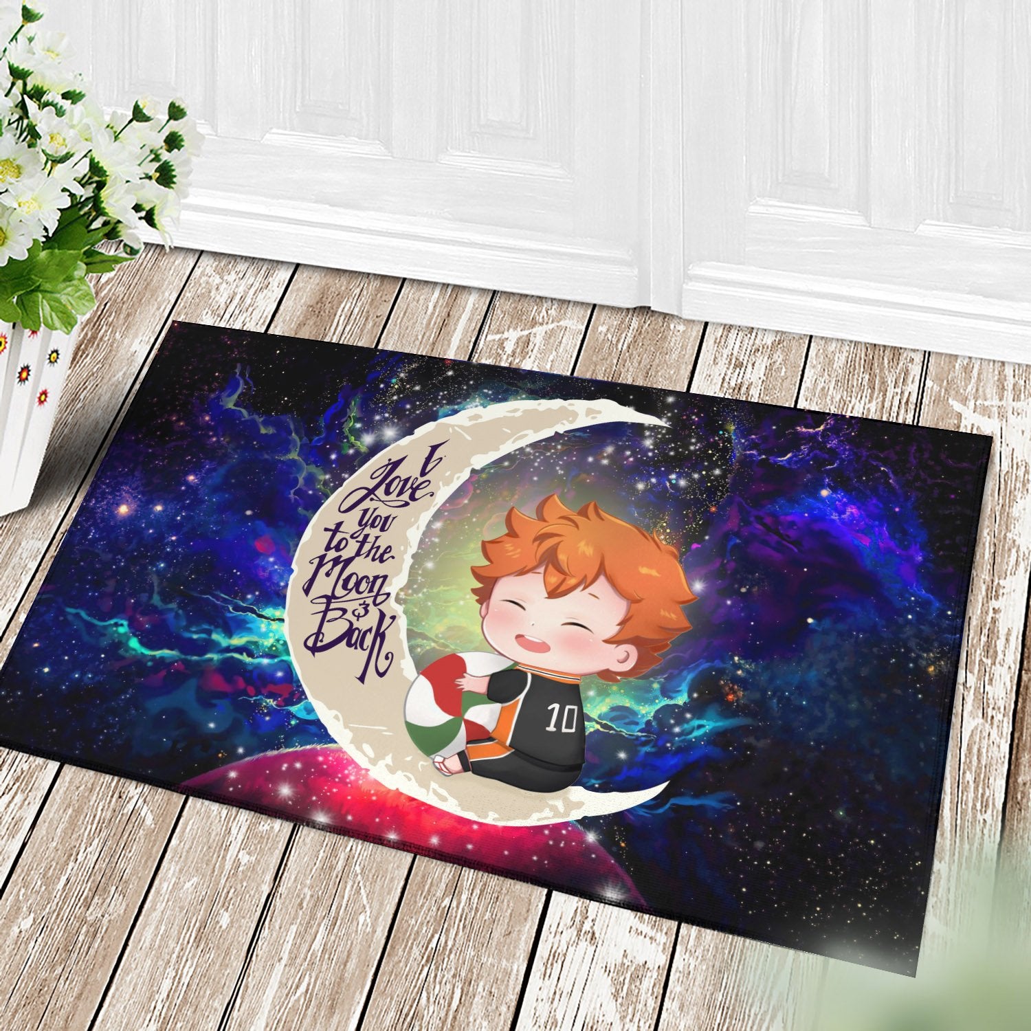Hinata Haikyuu Galaxy Love You To The Moon Doormat Home Decor