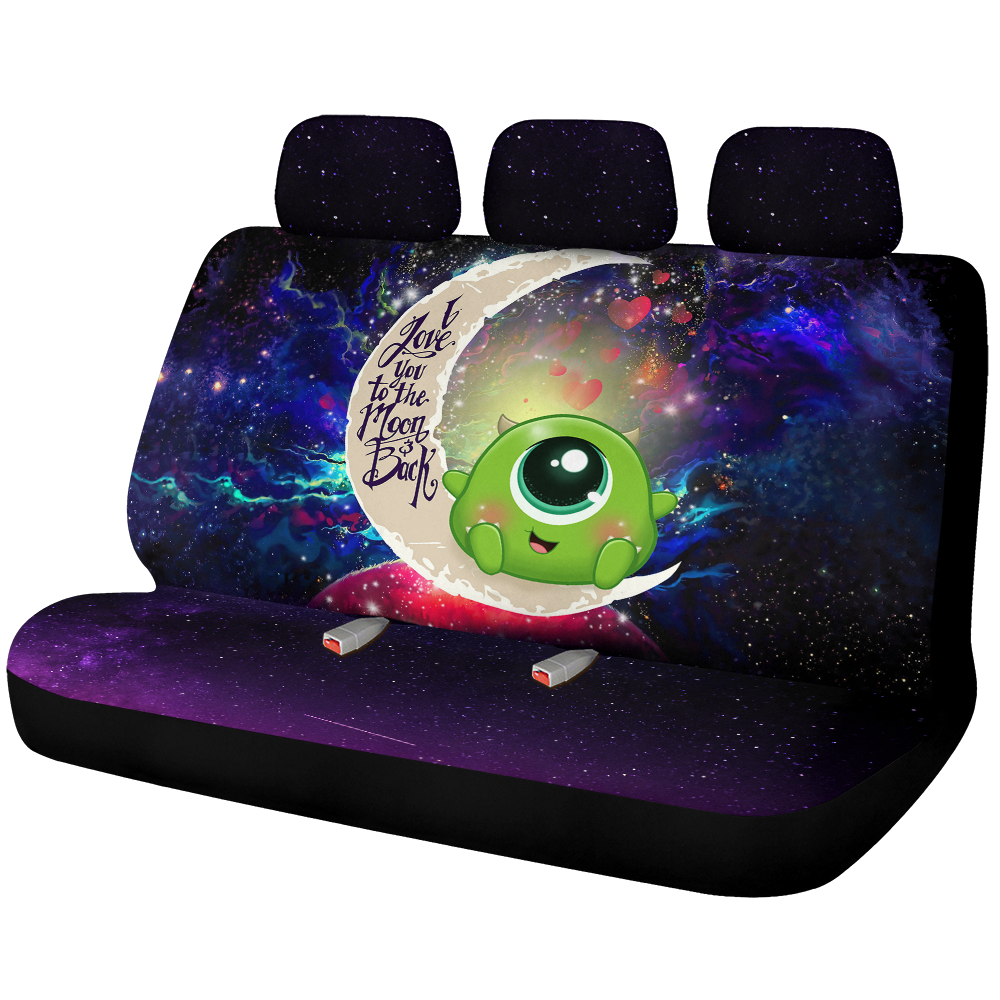 Cute Mike Monster Inc Love You To The Moon Galaxy Car Back Seat Covers