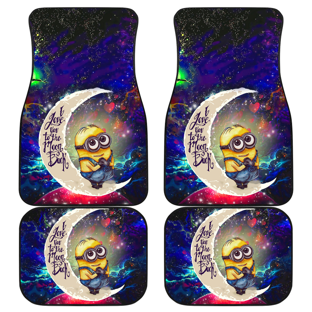 Minions Despicable Me Love You To The Moon Galaxy Car Mats