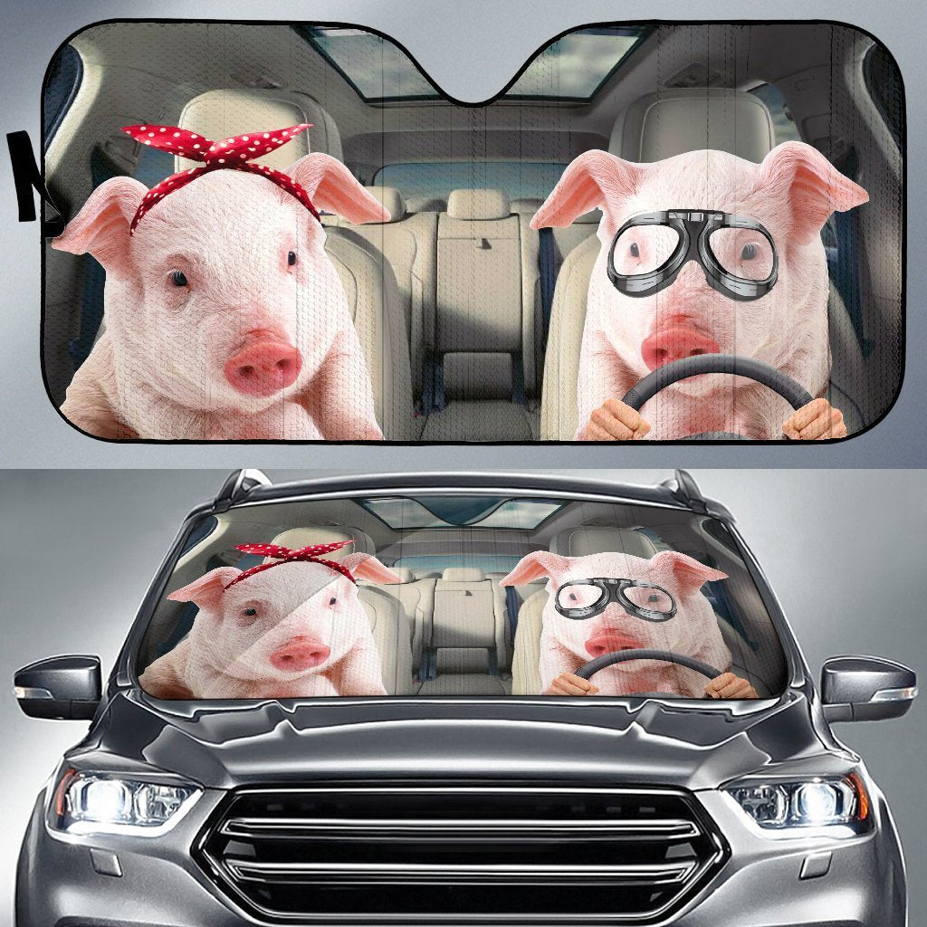 Cute Pig Windshield Sun Shades Auto Accessories Gift Decor