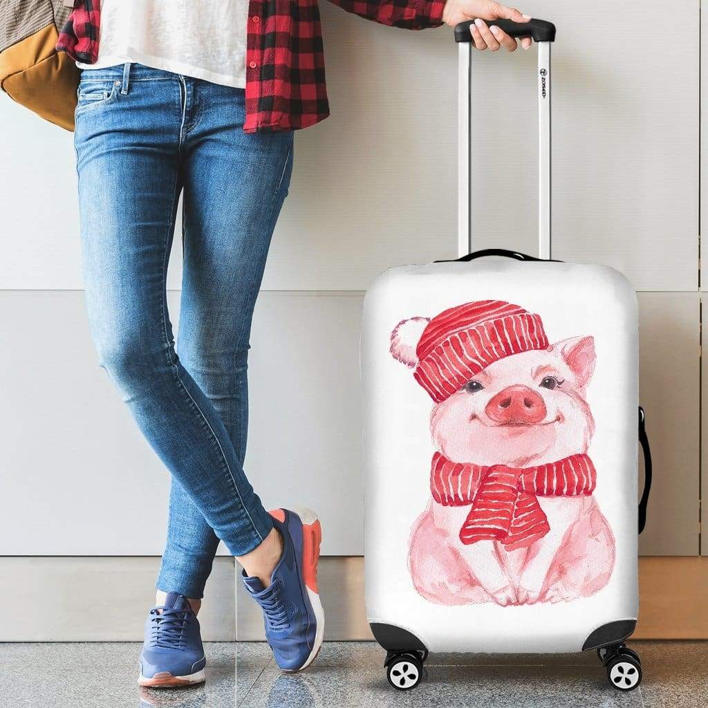 Adorable Pig Luggage Cover Protector for Suitcases and Travel Bags