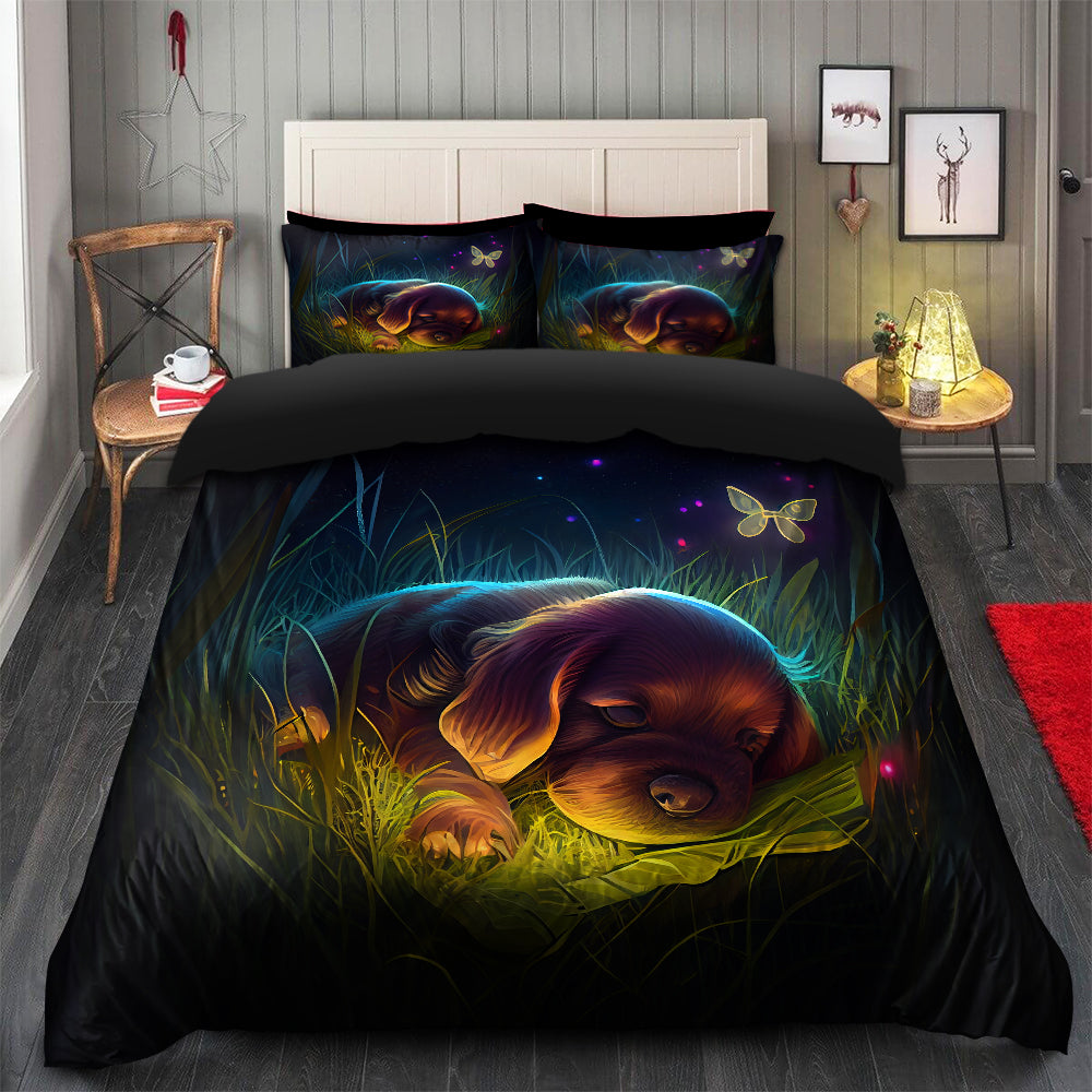 Adorable Puppy Duvet Cover Set with 2 Pillowcases - Fireflies Bedding