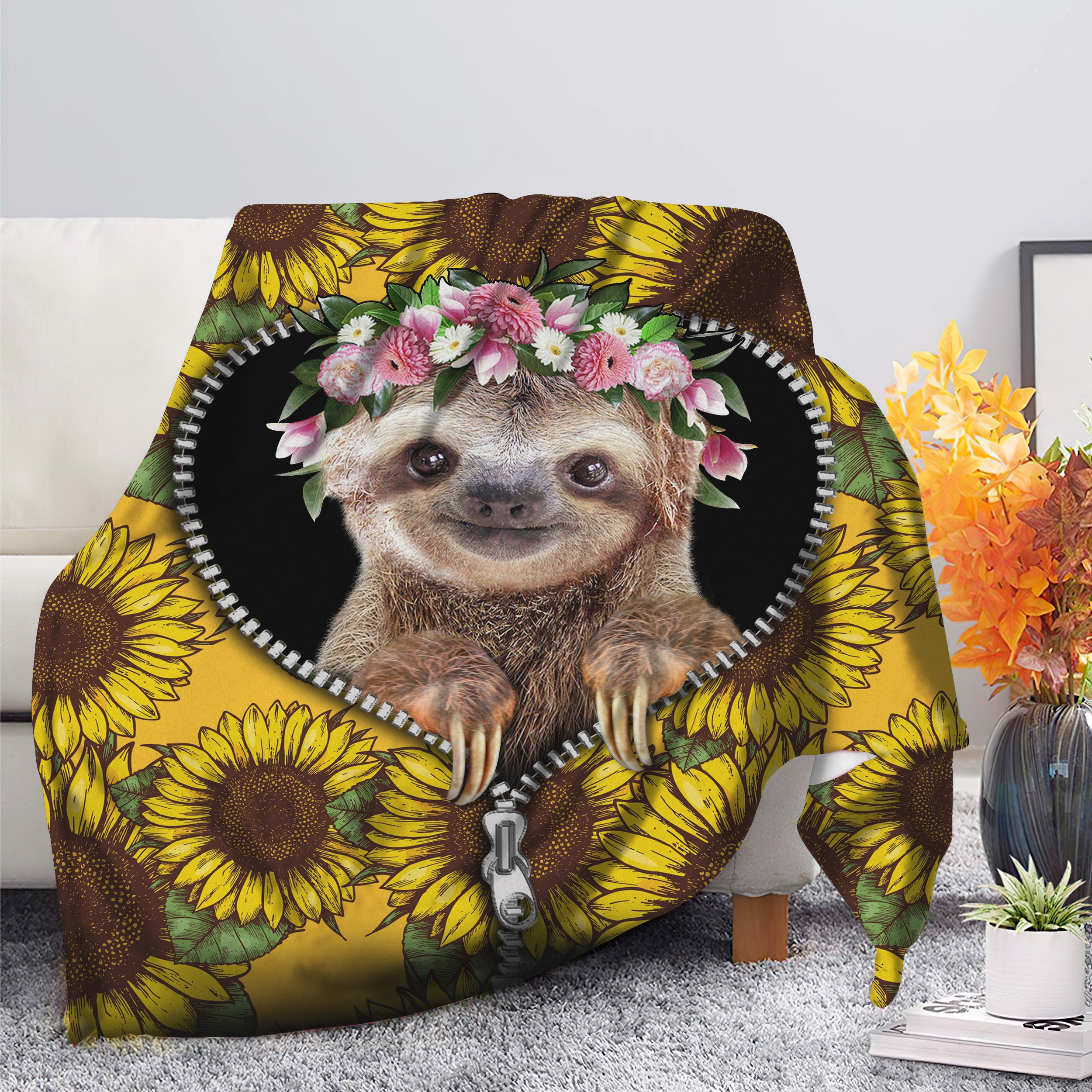 Serene Sloth Quilted Blanket NCU0TL833