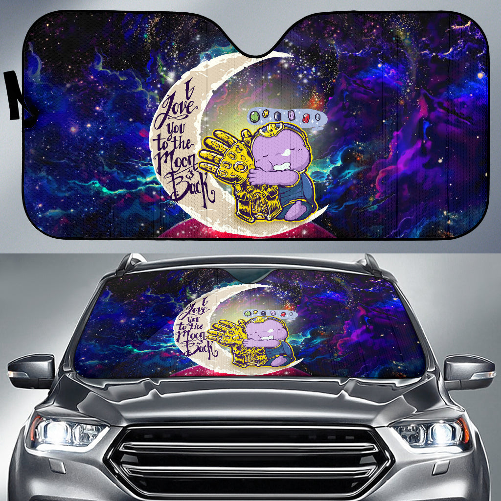 Thanos Love You To The Moon Galaxy Auto Sunshades for Cars