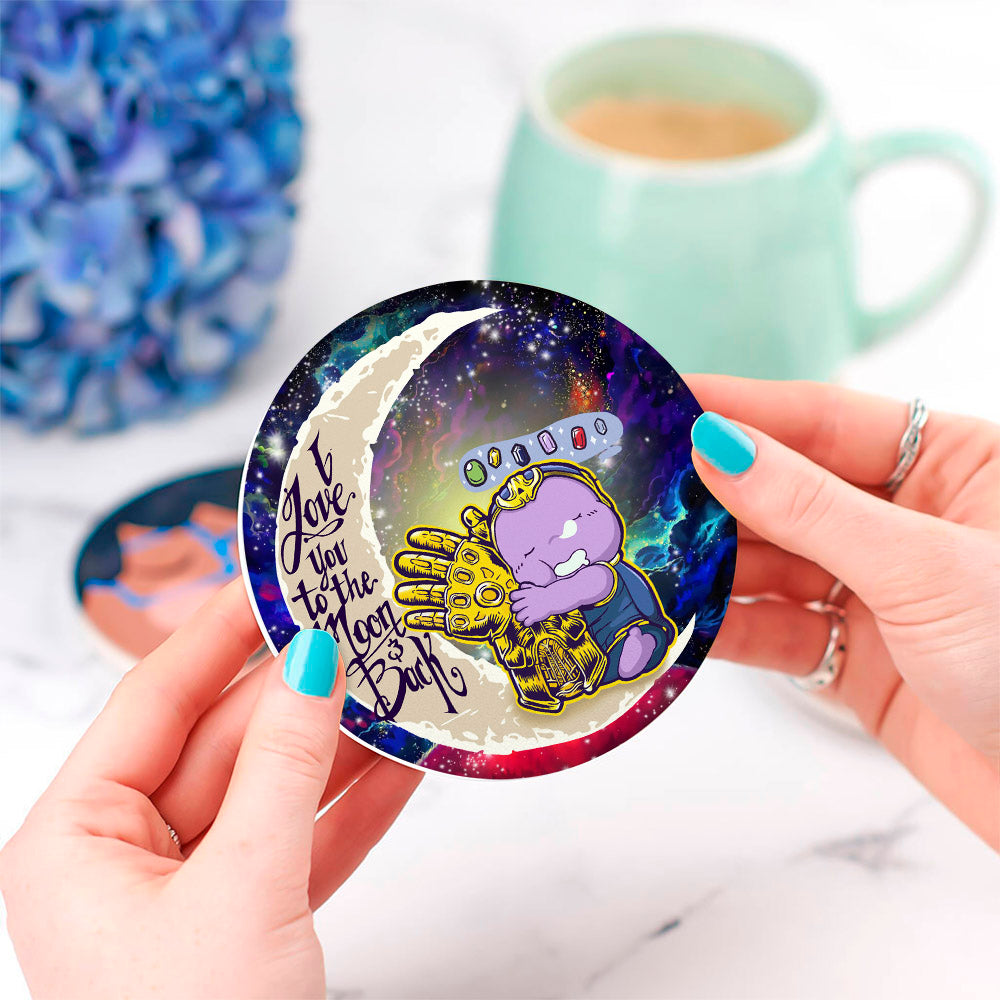 Thanos Galaxy Love You To The Moon  Drink Coasters