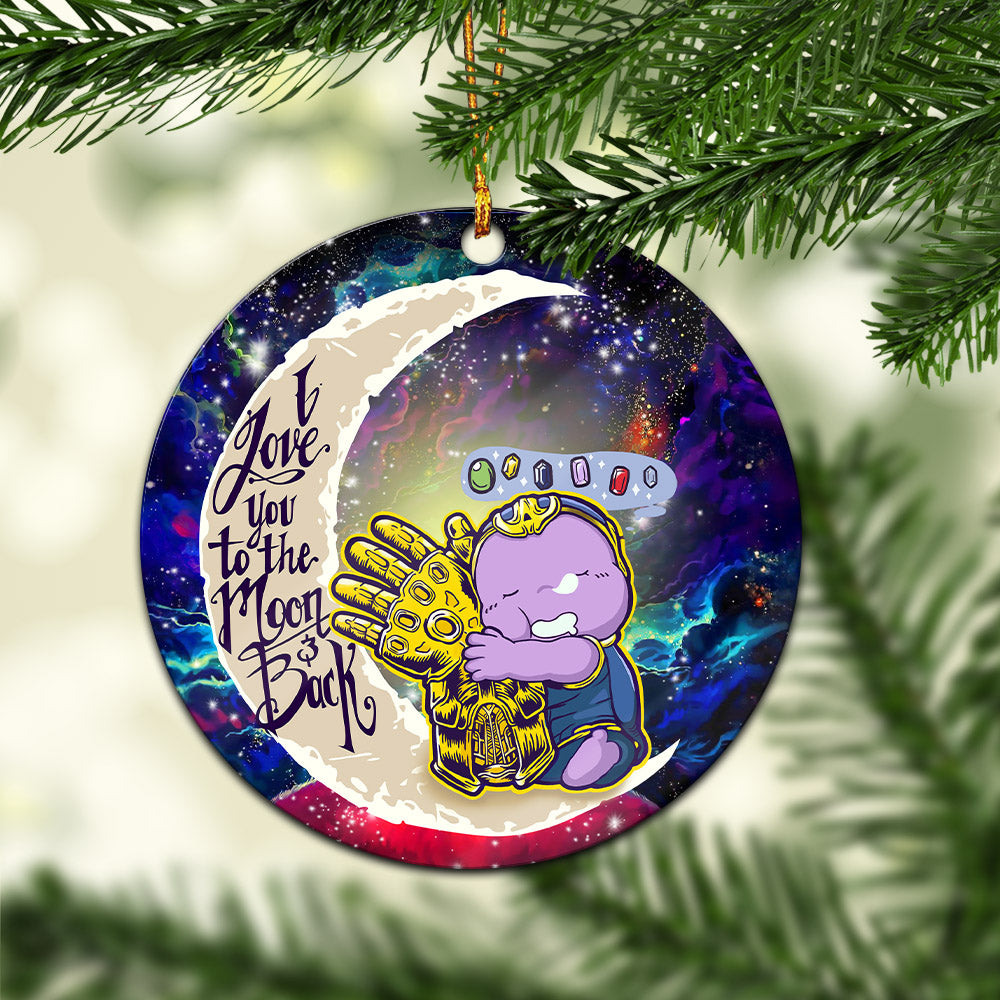 Thanos Love You To The Moon Galaxy  Circle Ornament Holiday Gift
