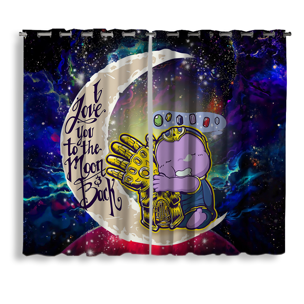 Thanos Galaxy Curtain - Cute Love You To The Moon Design