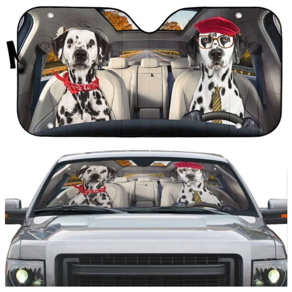 Dalmatian Dog Windshield Sun Shades Car Accessories Gift Decor