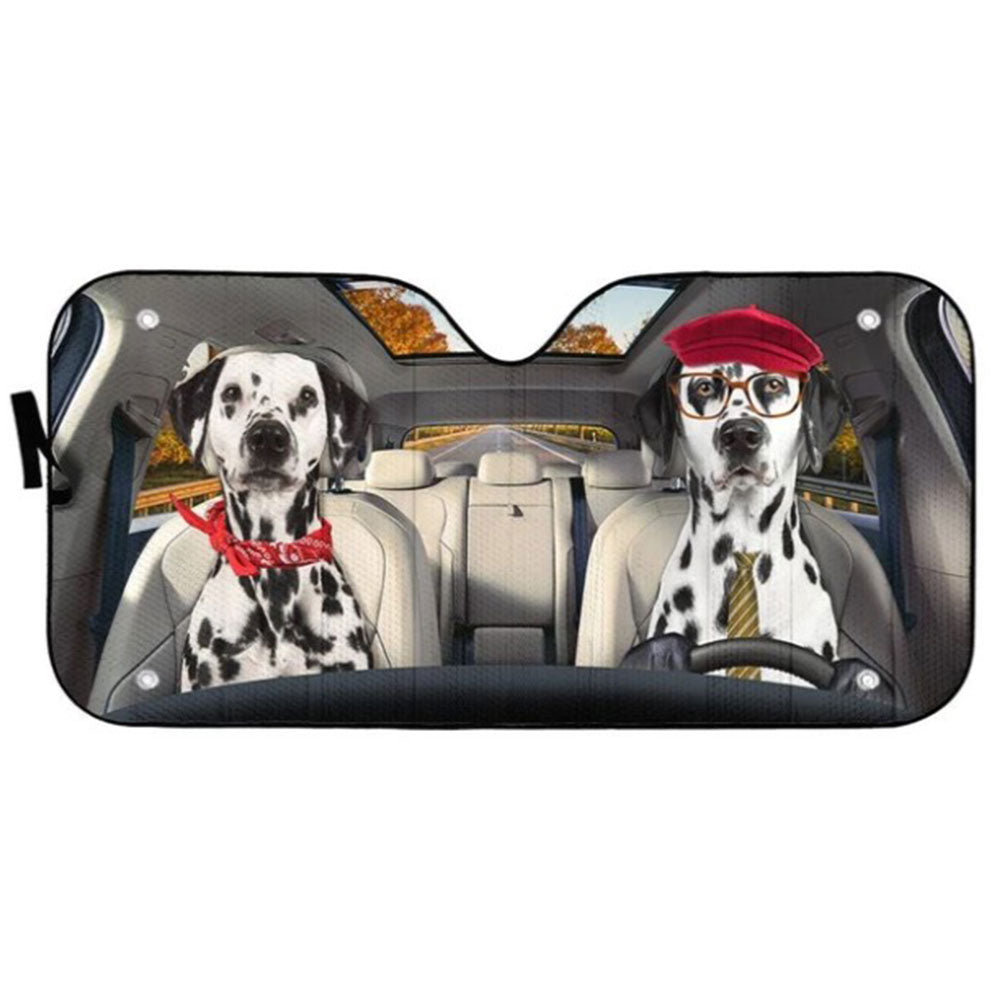 Dalmatian Dog Windshield Sun Shades Car Accessories Gift Decor