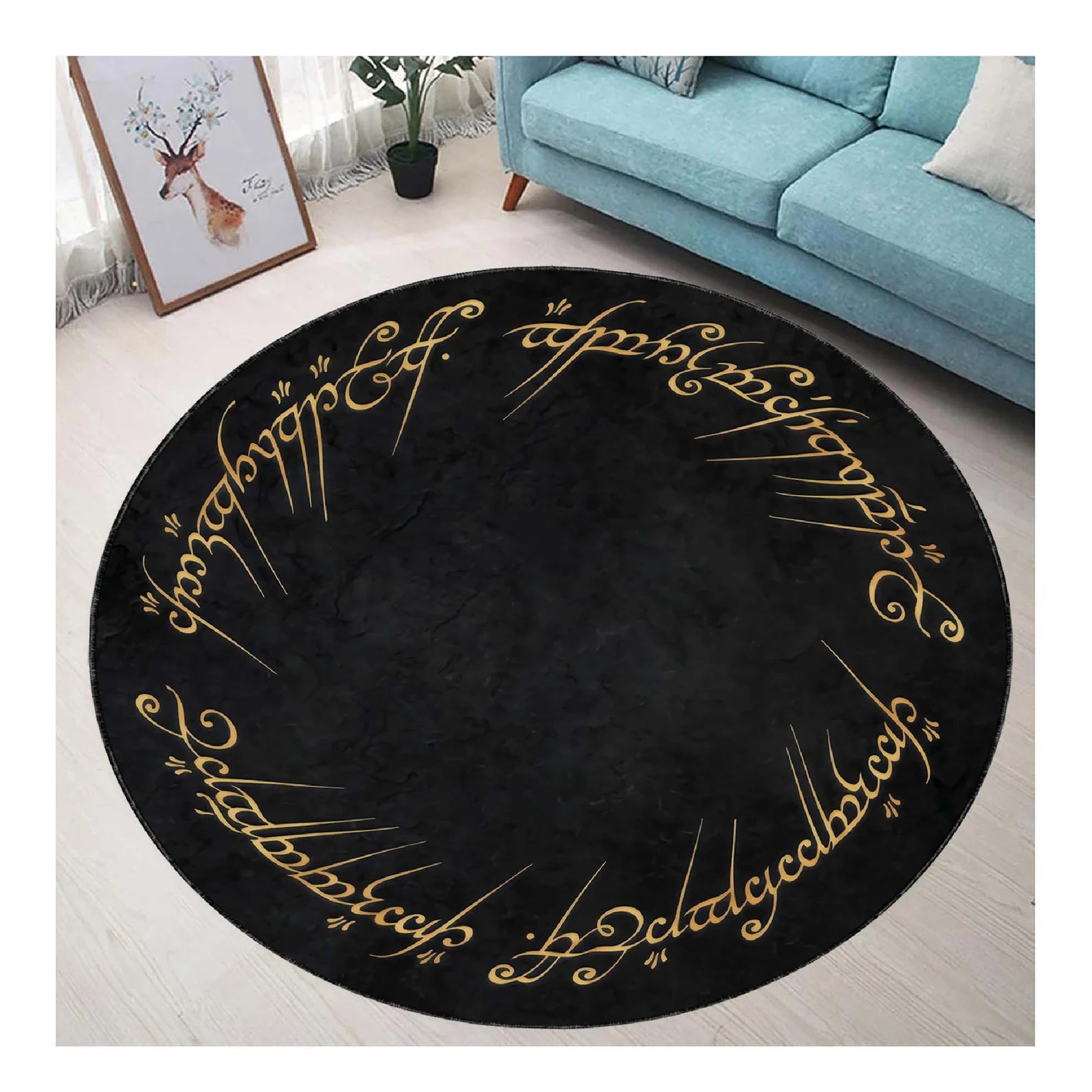 Dark Lord Of The Rings Carpet Rug for Bedroom Living Room Decor