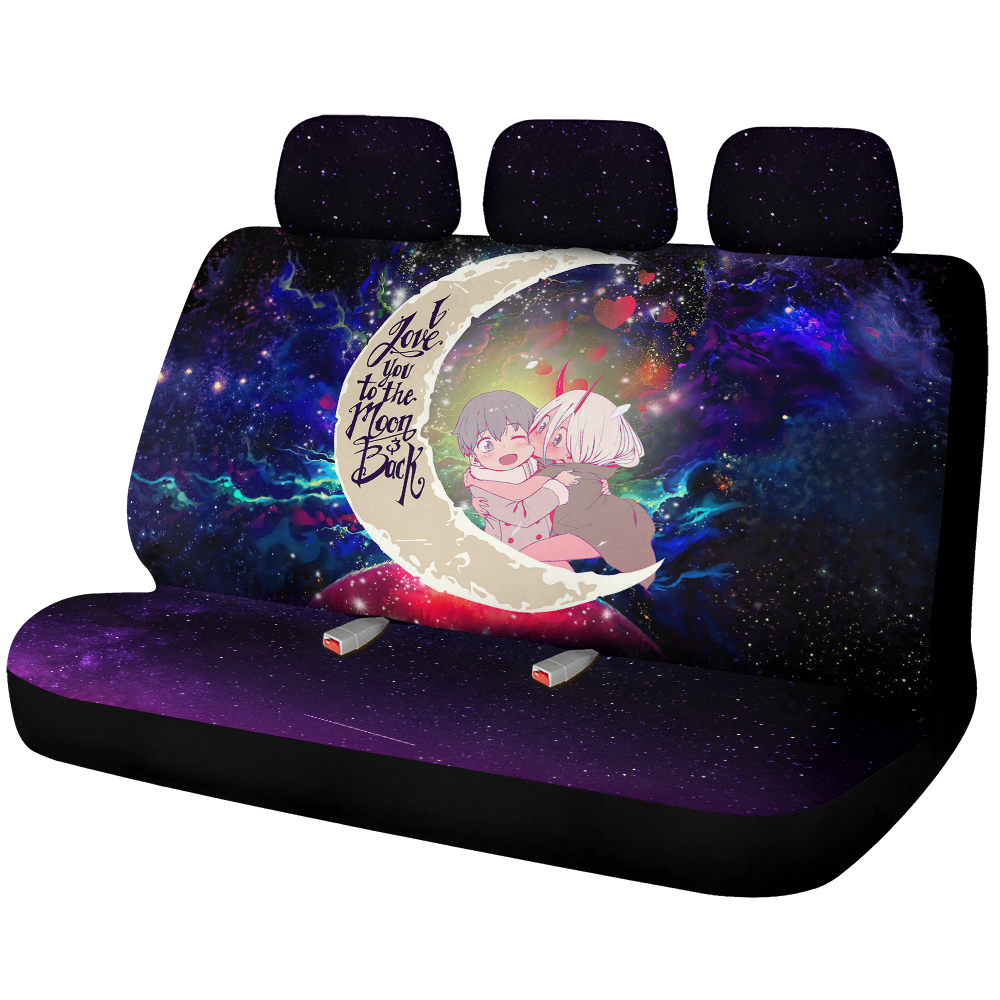 Hiro And Zero Two Love You To The Moon Galaxy Car Back Seat Covers