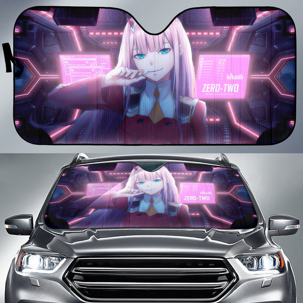 Zero Two Darling In The Franxx Art Car Sunshades Auto Accessory