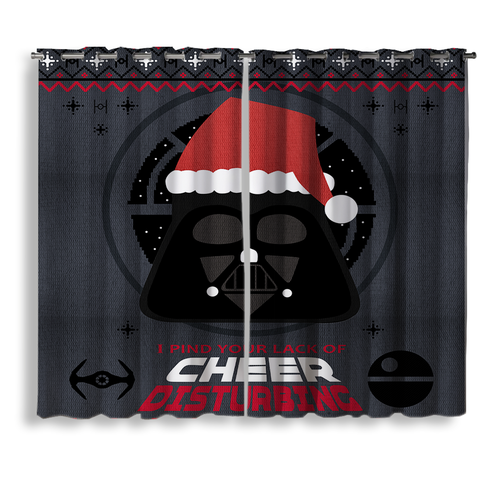 Darth Vader Holiday Window Curtain for Festive Home Decor