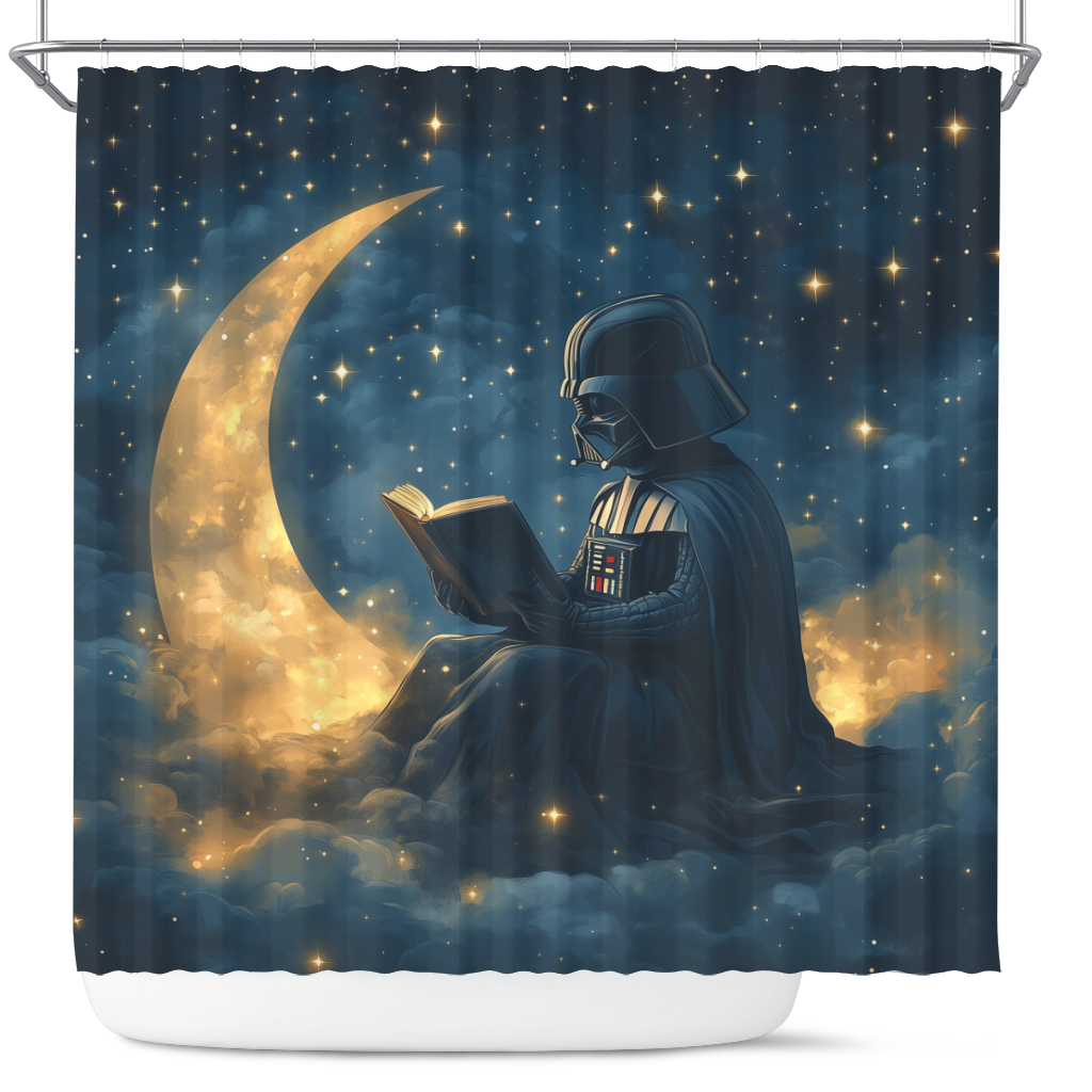 Darth Vader Crescent Moon Shower Curtain for Star Wars Fans