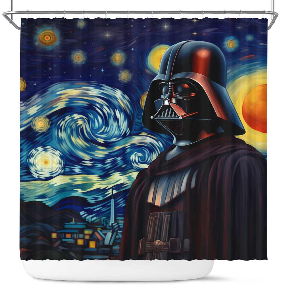 Darth Vader Shower Curtain - Starry Night Design 7814011388059