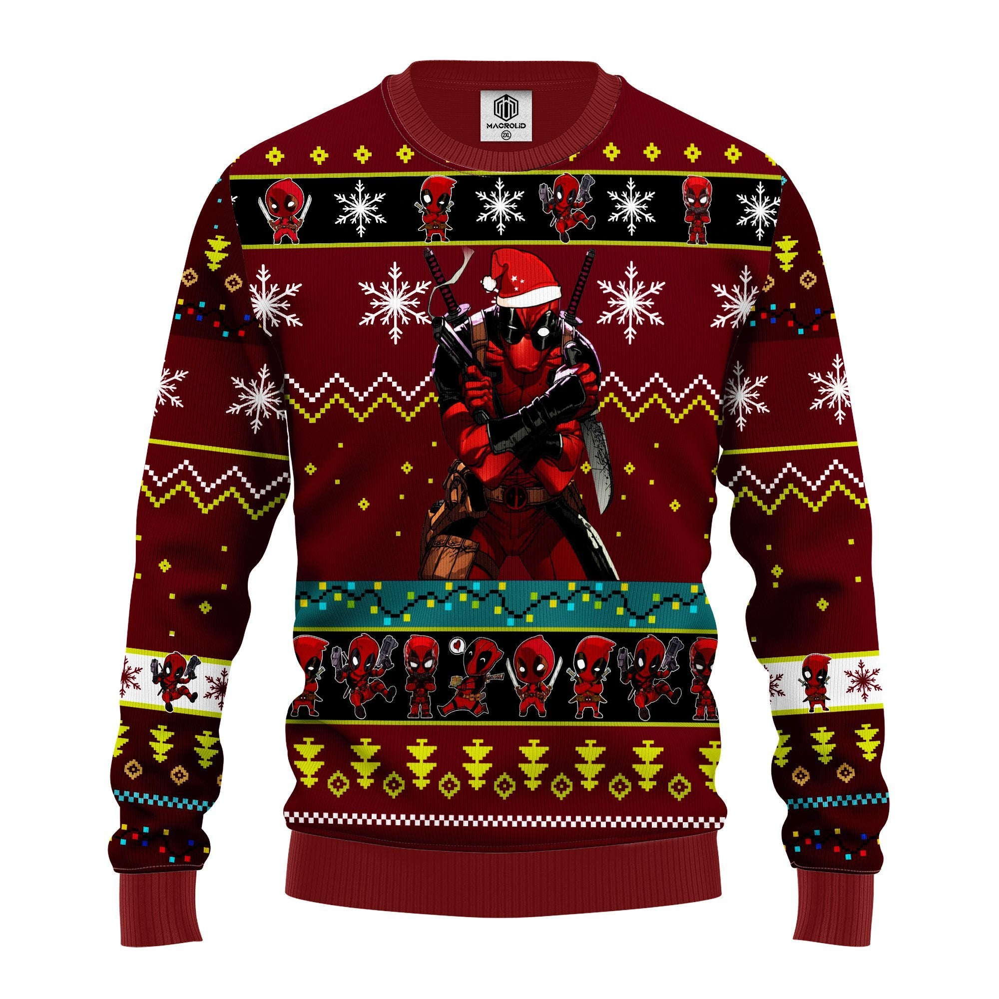 Deadpool Ugly Christmas Sweater Red - Perfect Thanksgiving Gift Idea