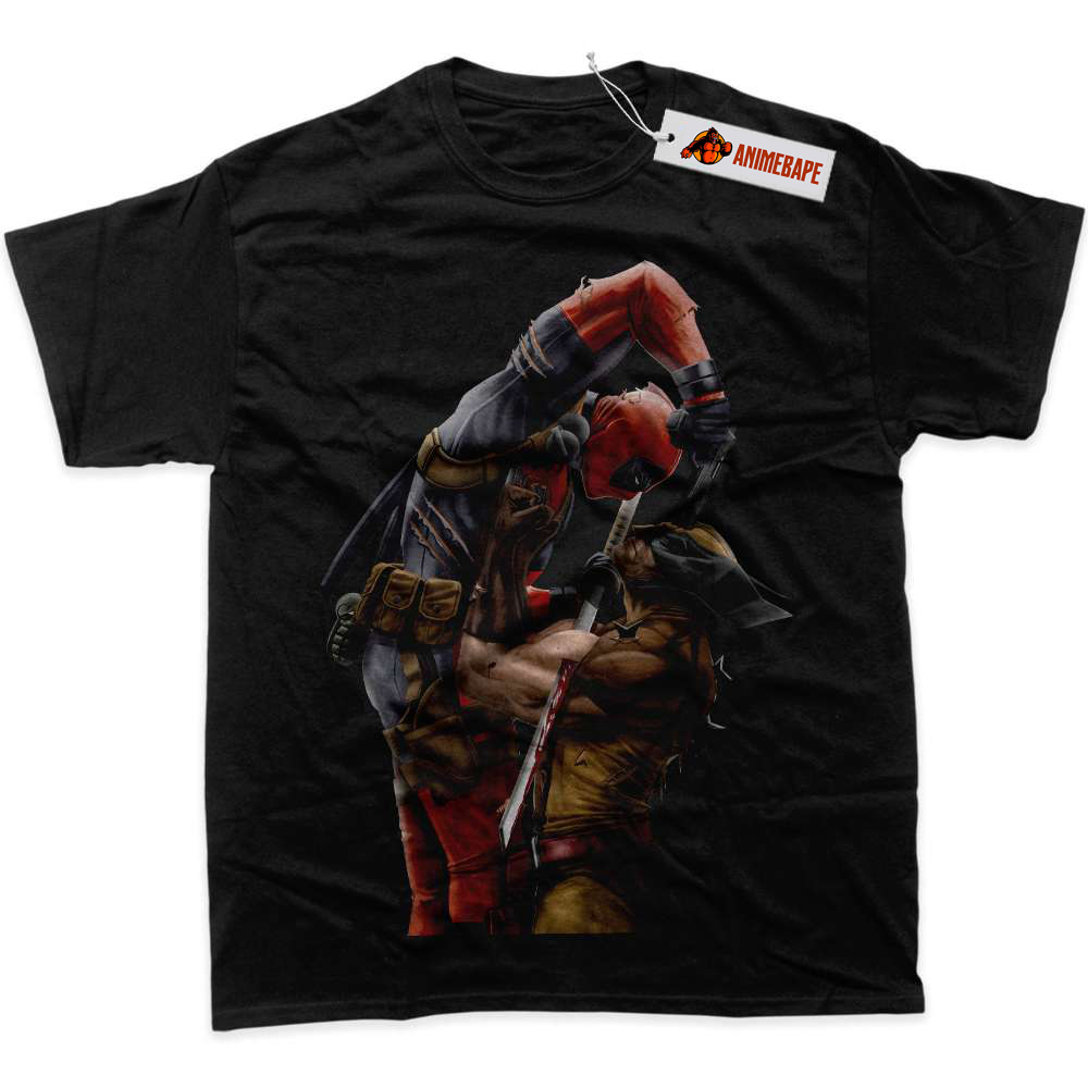 Deadpool Wolverine Marvel Comics Graphic Tee Shirt for Fans