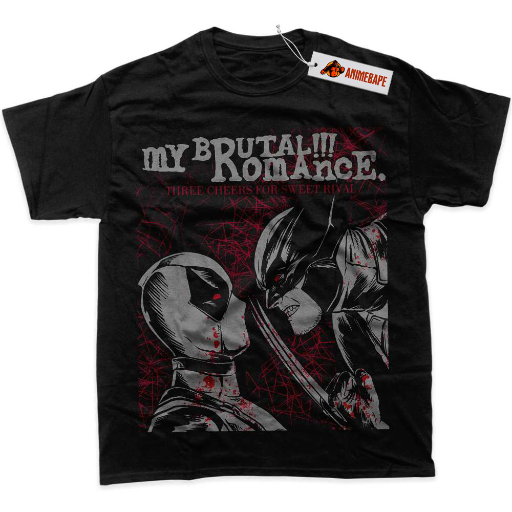 Deadpool Wolverine Graphic Tee, Marvel Comics Shirt for Fans