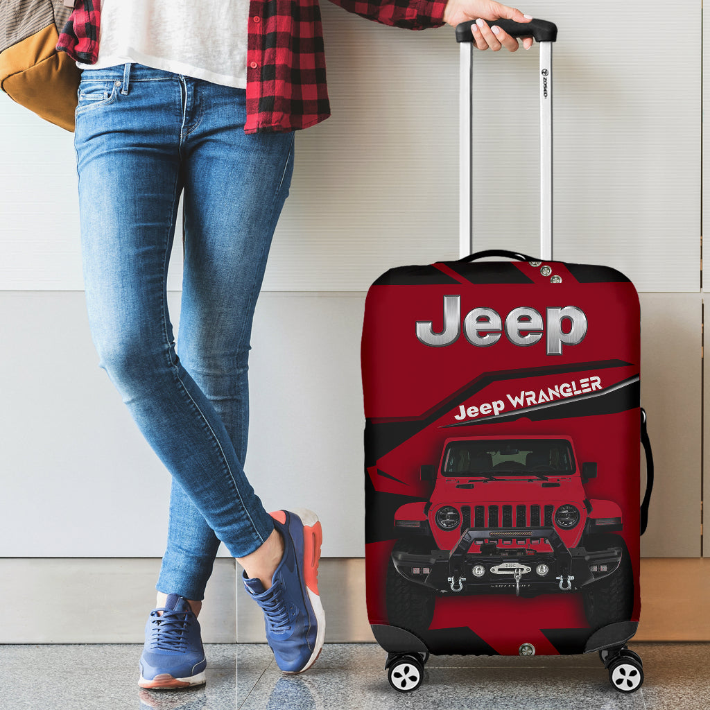 Deep Red Luggage Cover for Jeep Suitcase Protector